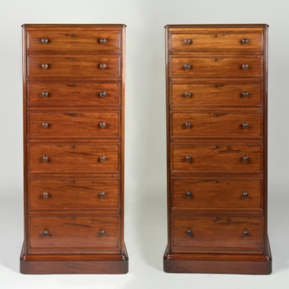 A Fine Pair of Mahogany Wellington Chests Attributed to Gillows